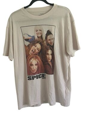 Abercrombie & Fitch Beige Oversized Spice Girls Graphic Tee Medium